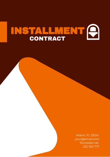 Free Installment Loan Contract Template to Edit Online