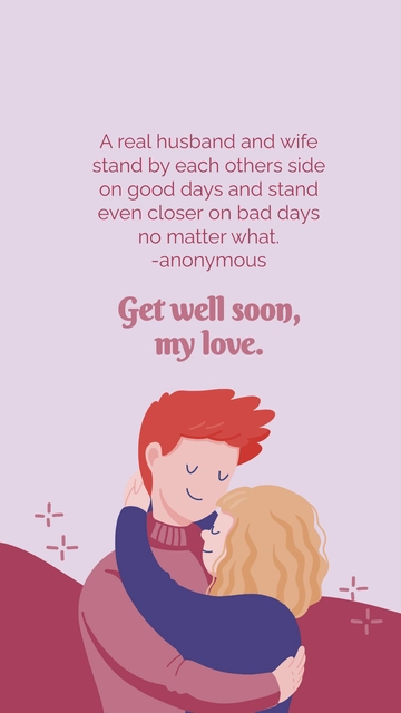 Free Get Well Soon Quote For Husband Template to Edit Online