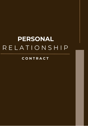 Free Personal Relationship Contract Template to Edit Online