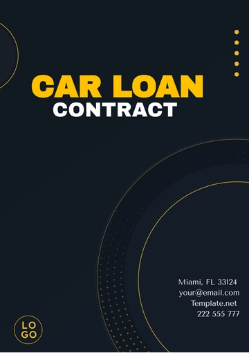 Free Car Loan Contract Template to Edit Online