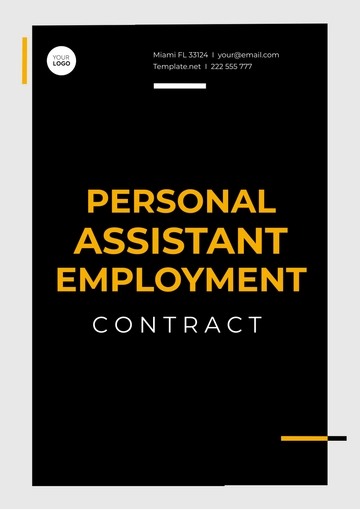 Free Personal Assistant Employment Contract Template to Edit Online