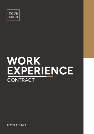 Free Work Experience Contract Template to Edit Online