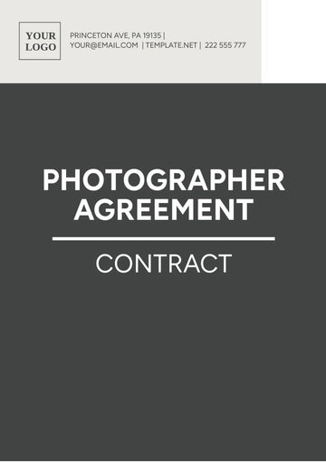 Free Photographer Agreement Contract Template to Edit Online