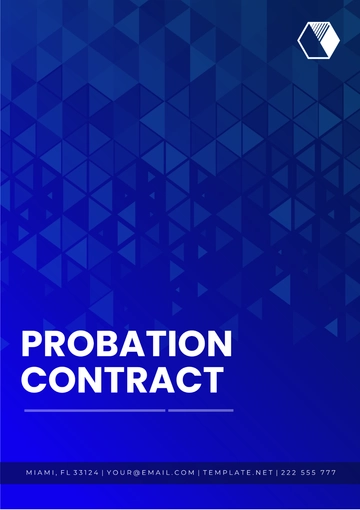 Free Probation Contract Template to Edit Online