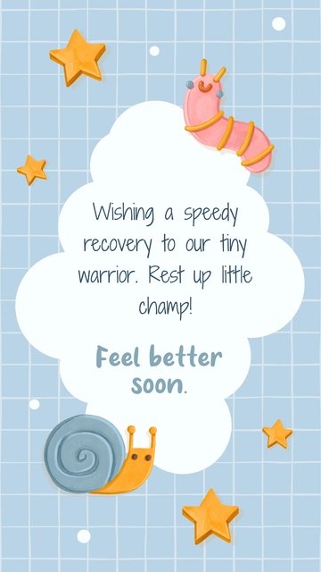 Free Get Well Soon Message For Baby Template to Edit Online