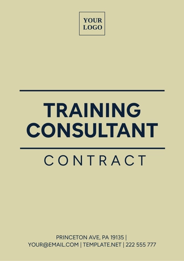 Free Training Consultant Contract Template to Edit Online