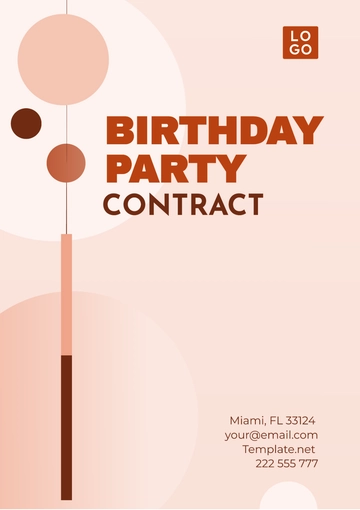 Free Birthday Party Contract Template to Edit Online
