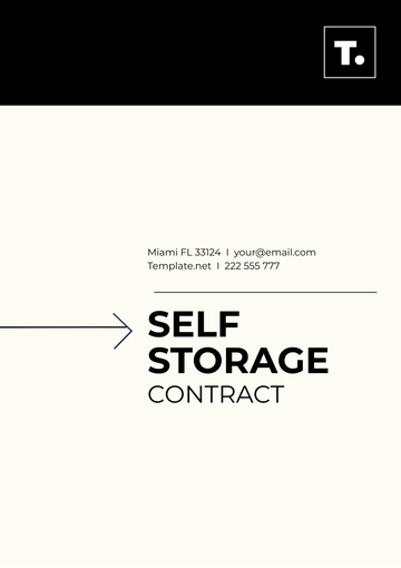 Free Self Storage Contract Template to Edit Online