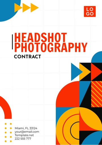 Free Headshot Photography Contract Template to Edit Online