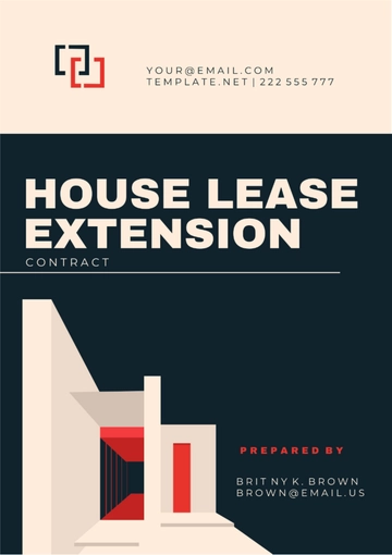 Free House Lease Extension Contract Template to Edit Online
