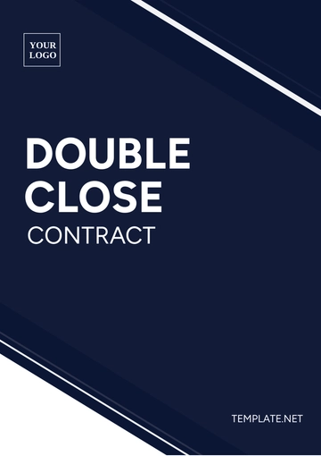 Free Double Close Contract Template to Edit Online
