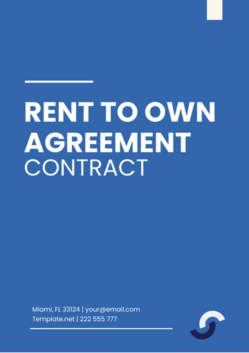 Free Rent to Own Agreement Contract Template to Edit Online
