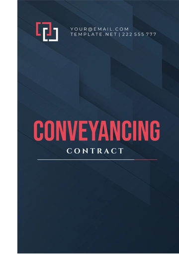 Free Conveyancing Contract Template to Edit Online