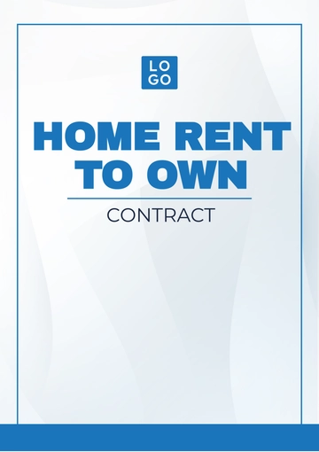 Free Home Rent to Own Contract Template to Edit Online