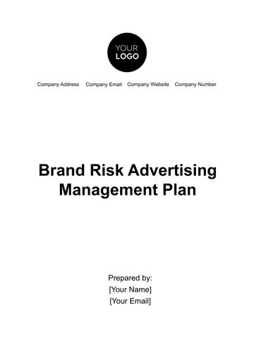 Free Brand Risk Advertising Management Plan Template to Edit Online