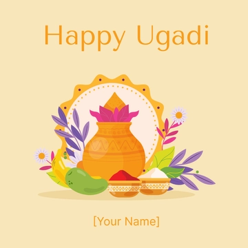 Free Ugadi Festival Template Clipart to Edit Online
