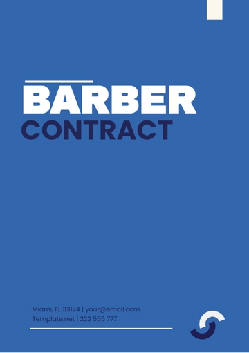 Free Barber Contract Template to Edit Online