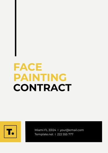 Free Face Painting Contract Template to Edit Online