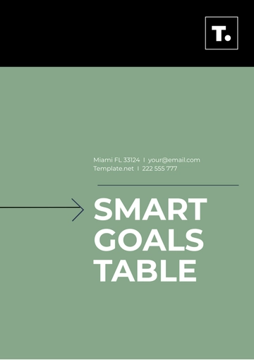 Free SMART Goals Table Template to Edit Online