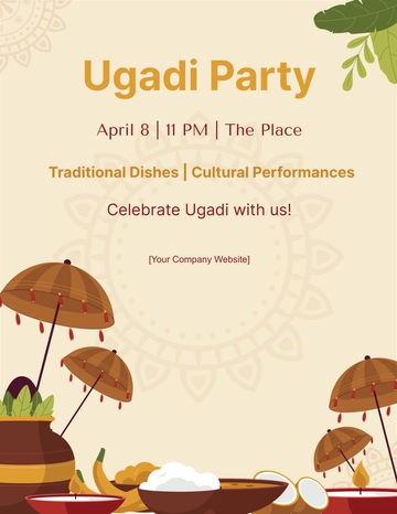 Free Ugadi Flyer Template to Edit Online