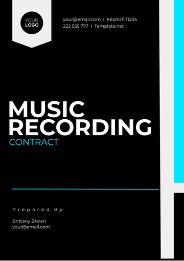 Free Music Recording Contract Template to Edit Online