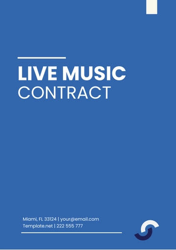 Free Live Music Contract Template to Edit Online