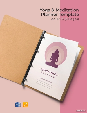 Yoga & Meditation Planner Template