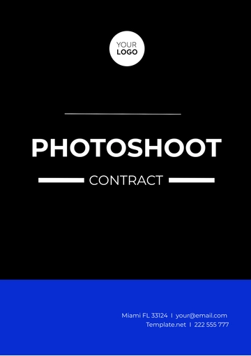 Free Photoshoot Contract Template to Edit Online