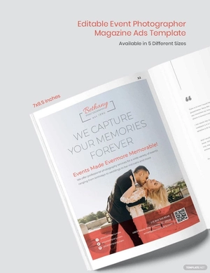 Event Photographer Magazine Ads Template
