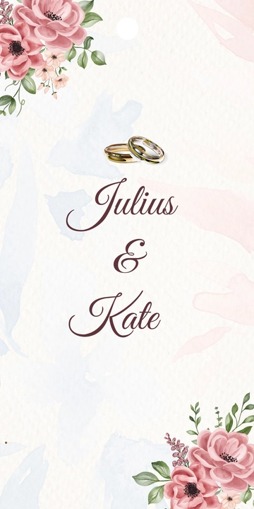 Free Floral Wedding Tag to Edit Online