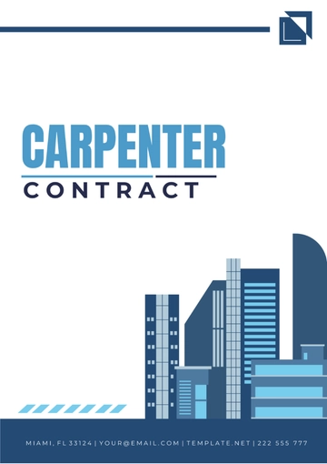 Free Carpenter Contract Template to Edit Online