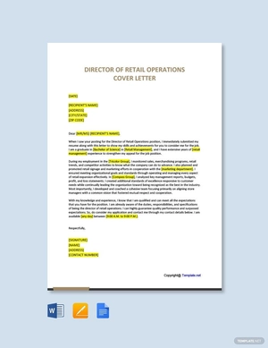 Director of Retail Operations Cover Letter