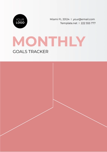 Free Monthly Goals Tracker Template to Edit Online