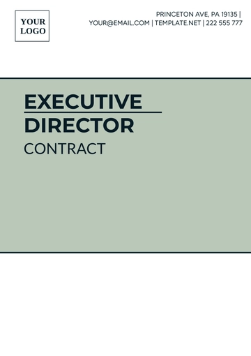 Free Executive Director Contract Template to Edit Online