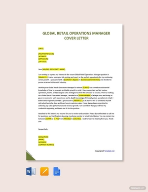 Global Retail Operations Manager Cover Letter