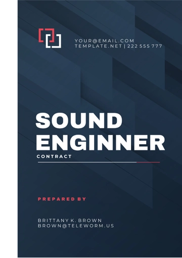 Free Sound Engineer Contract Template to Edit Online