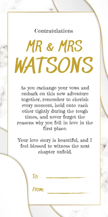 Free Wedding Gift Tag Template to Edit Online