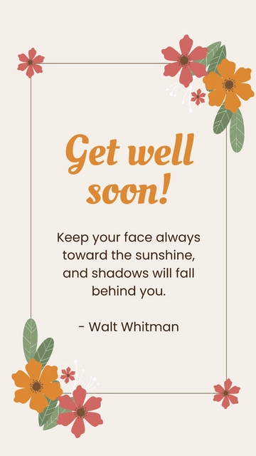 Free Get Well Soon Card Positive Quote to Edit Online