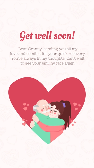 Free Get Well Soon Message For Granny Template to Edit Online