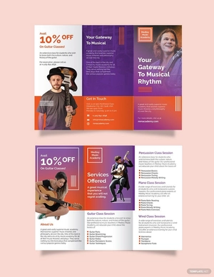 A5 Landscape Tri-Fold Brochure Template