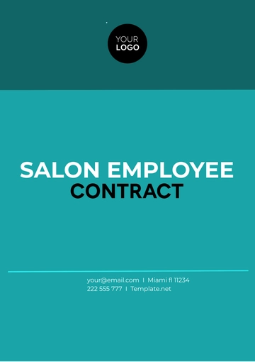Free Salon Employee Contract Template to Edit Online