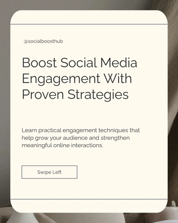 Free Social Engagement Instagram Carousel Template to Edit Online