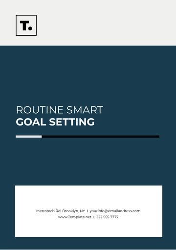 Free Routine SMART Goal Setting Template to Edit Online