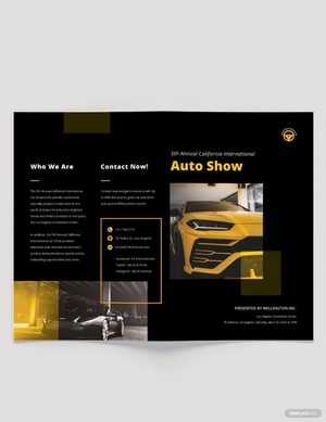 Car Show Bi-Fold Brochure Template