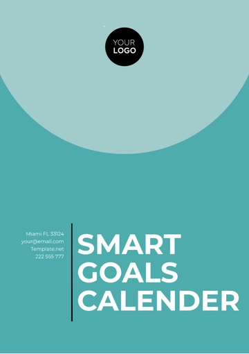 Free SMART Goals Calendar Template to Edit Online