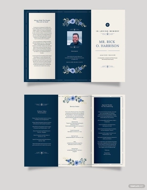Christian Funeral Memorial Tri-Fold Brochure Template