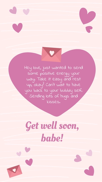 Free Get Well Soon Message For Girlfriend Template to Edit Online