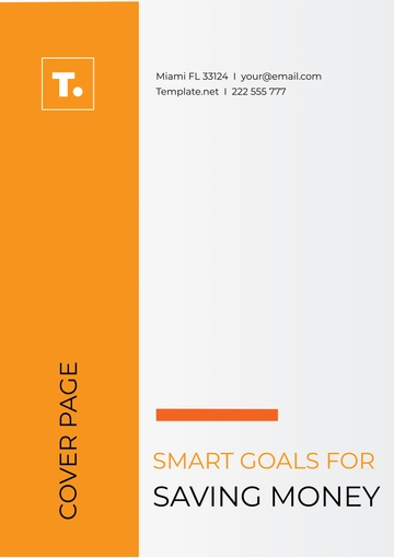 Free SMART Goals Template for Saving Money to Edit Online