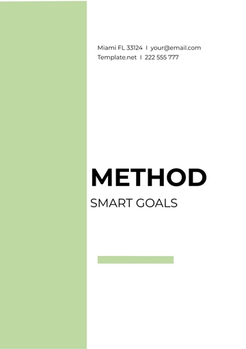 Free SMART Method Goals Template to Edit Online