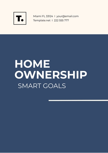 Free SMART Goals Template for Home Ownership to Edit Online